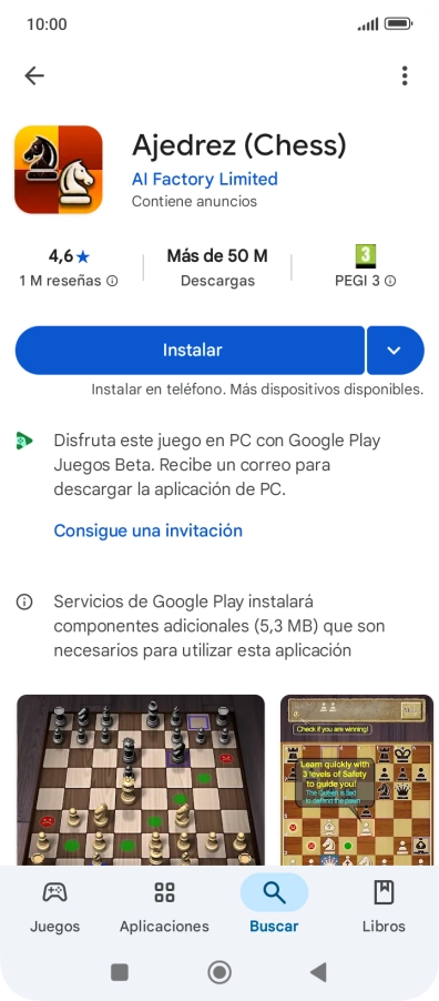 Pulsa Instalar y sigue las indicaciones de la pantalla para instalar la app.