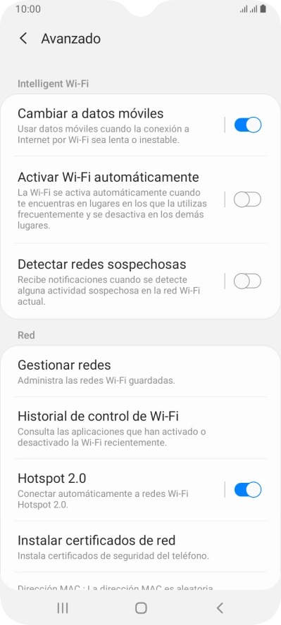 Pulsa el indicador junto a 