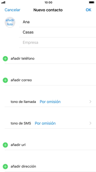 Pulsa añadir teléfono.
