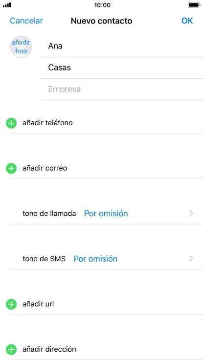 Pulsa añadir teléfono.