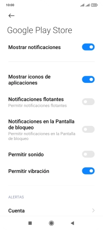 Pulsa el indicador junto a 