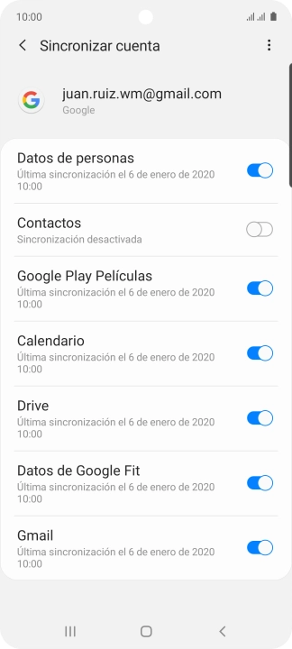 Pulsa el indicador junto a 