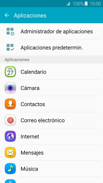 Pulsa Administrador de aplicaciones.