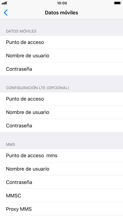 Pulsa  Punto de acceso internet e introduce airtelwap.es.