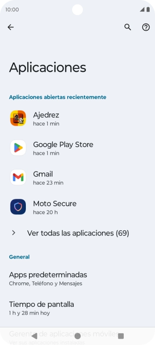 Pulsa Ver todas las aplicaciones (X).
