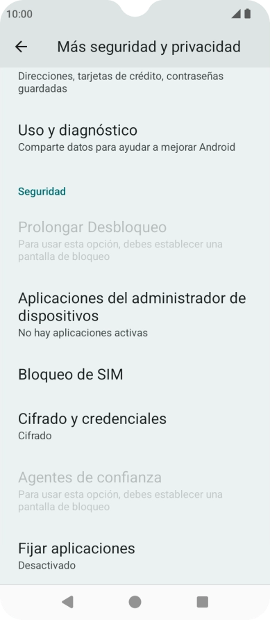 Pulsa Bloqueo de SIM.