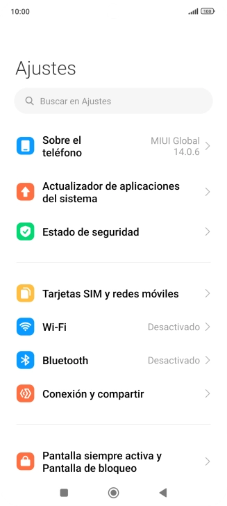 Pulsa Conexión y compartir.