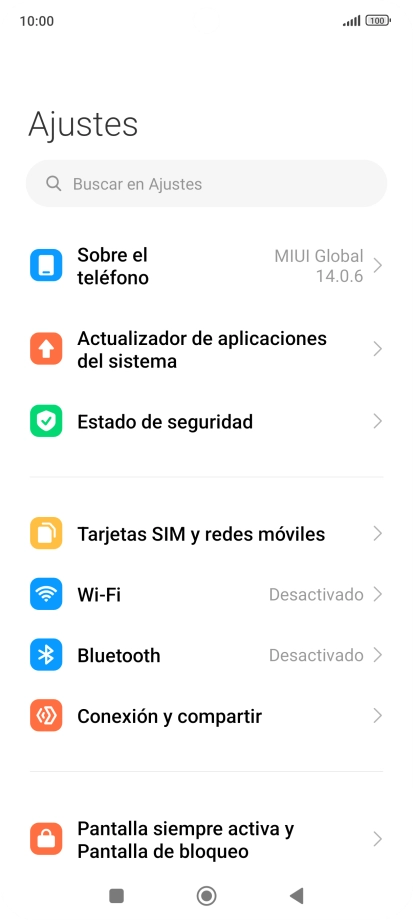 Pulsa Conexión y compartir.