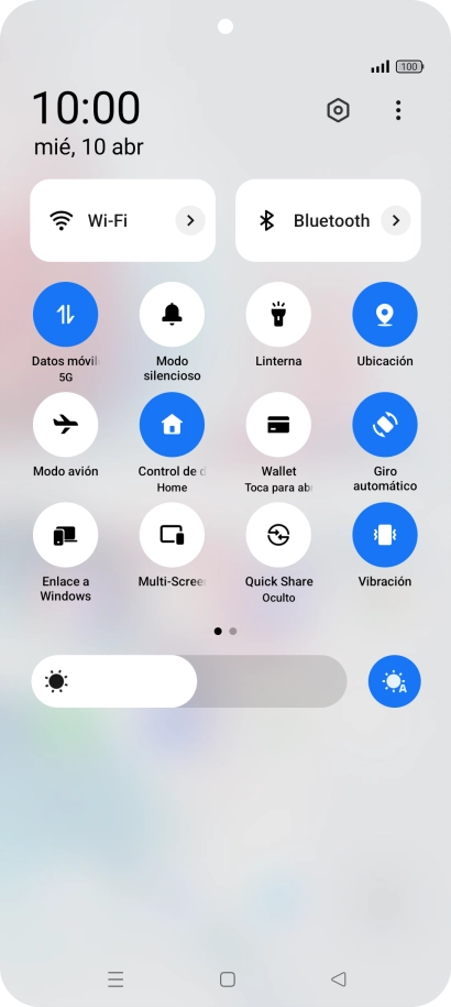 Pulsa el icono de ajustes.