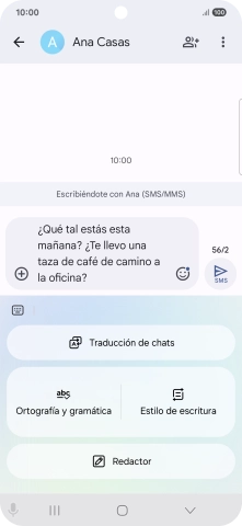 Para cambiar el estilo de escritura del texto, pulsa Estilo de escritura y sigue las indicaciones de la pantalla para utilizar la función.