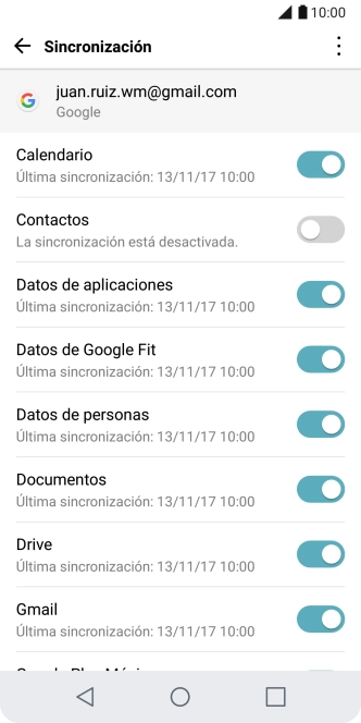 Pulsa el indicador junto a 