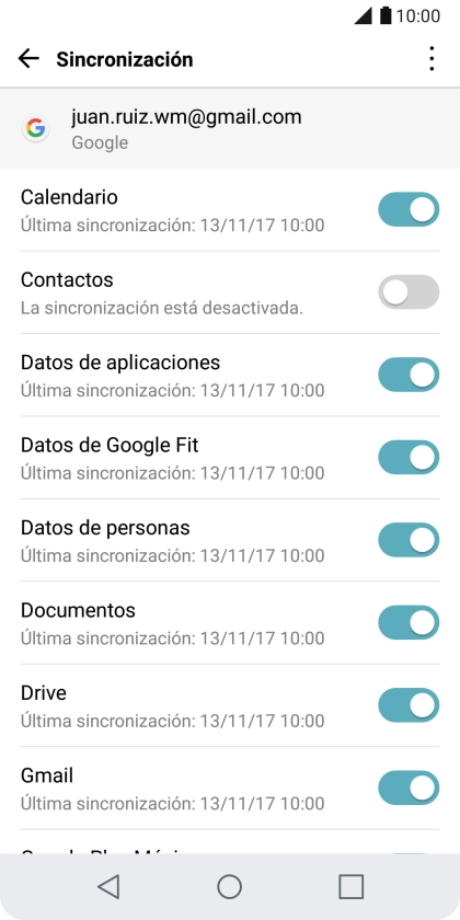 Pulsa el indicador junto a 