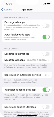 Pulsa el indicador junto a los tipos de contenido deseados para activar o desactivar la función.