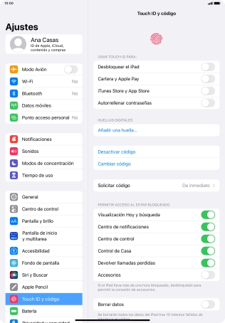 Pulsa el indicador junto a 