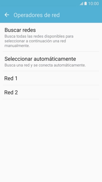 Pulsa la red deseada.