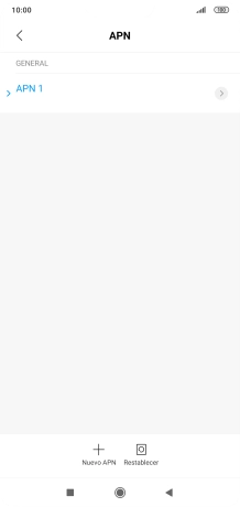 Pulsa Nuevo APN.