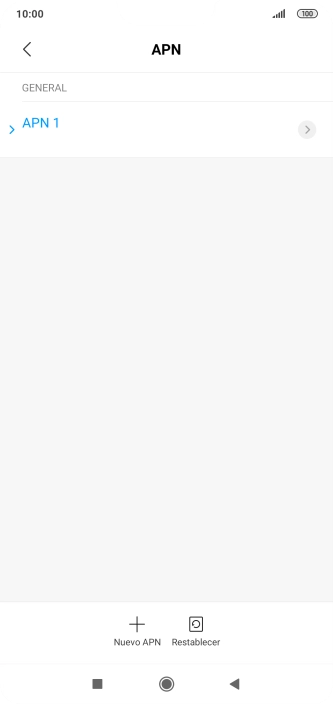 Pulsa Nuevo APN.