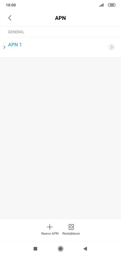 Pulsa Nuevo APN.