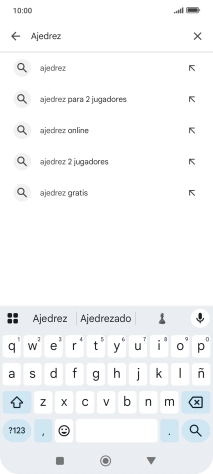 Introduce el nombre del tema o de la app y pulsa el icono de búsqueda.