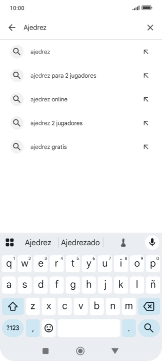 Introduce el nombre del tema o de la app y pulsa el icono de búsqueda.