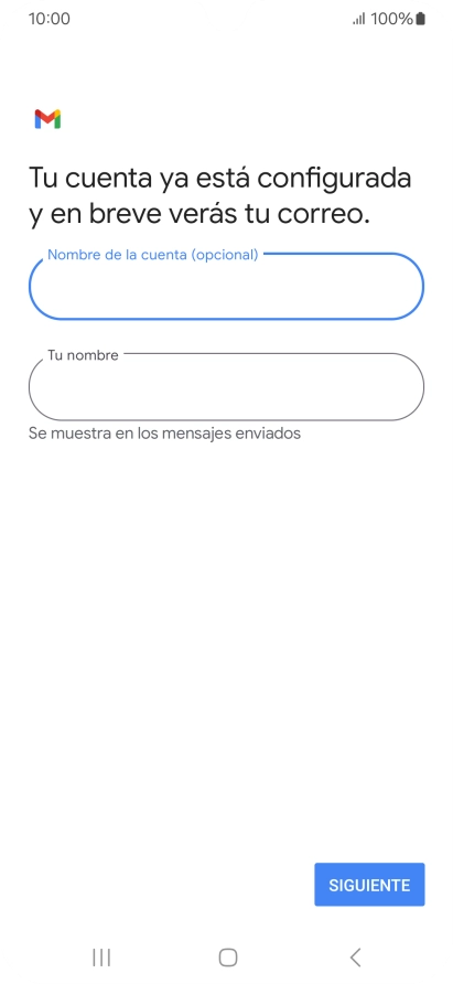 Pulsa Tu nombre e introduce el nombre del remitente.