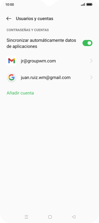 Pulsa el indicador junto a 