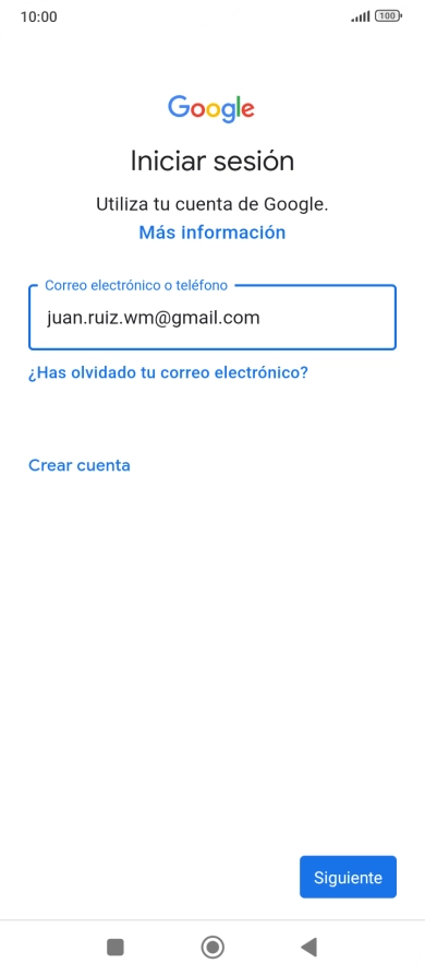 Pulsa Siguiente.