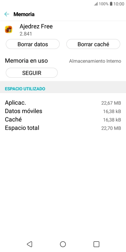 Pulsa Borrar caché.