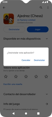 Pulsa Desinstalar.