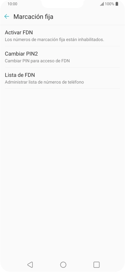 Pulsa Activar FDN.