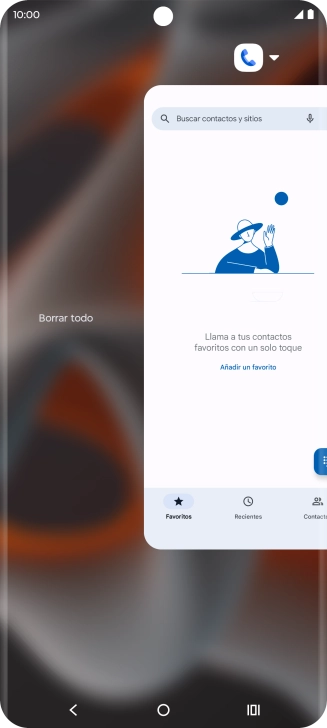 Para cerrar una sola aplicación en ejecución, desliza el dedo hacia arriba sobre la aplicación deseada.