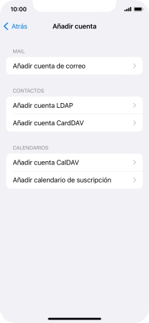 Pulsa Añadir cuenta de correo.