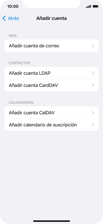 Pulsa Añadir cuenta de correo.