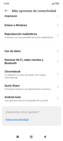 Pulsa Reiniciar Wi-Fi, redes móviles y Bluetooth.