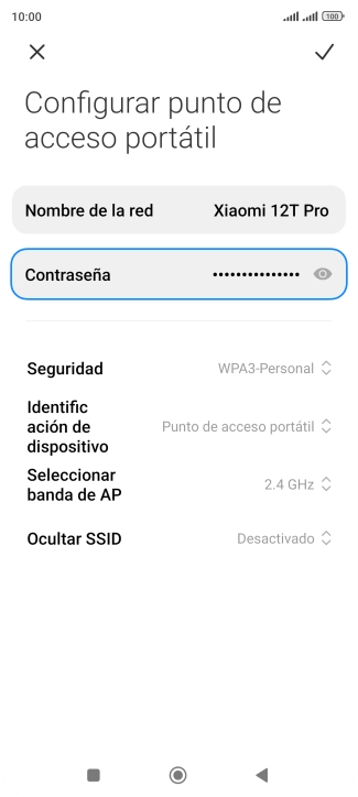 Pulsa el icono de aceptar.