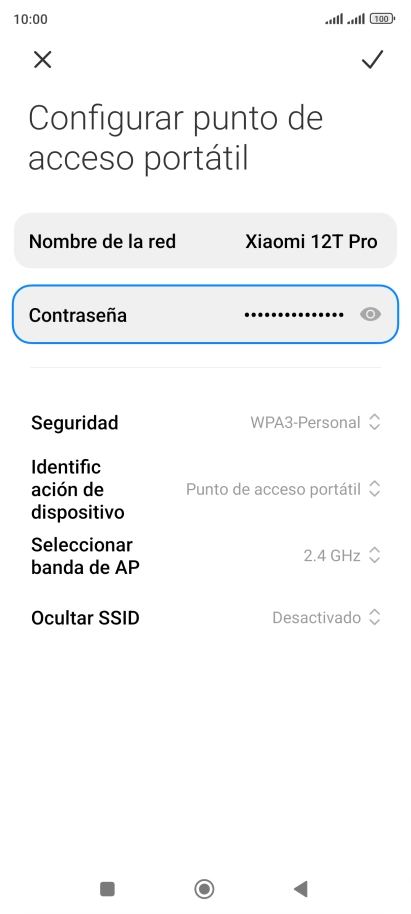 Pulsa el icono de aceptar.