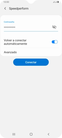 Introduce la contraseña de la red wifi y pulsa Conectar.