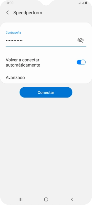 Introduce la contraseña de la red wifi y pulsa Conectar.