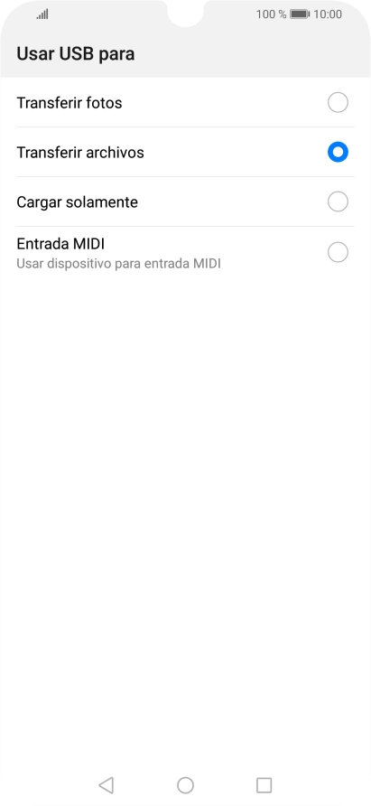 Pulsa Transferir archivos.