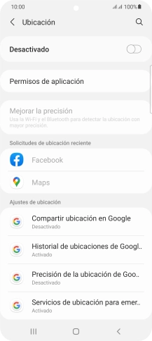 Pulsa el indicador para activar o desactivar la función.