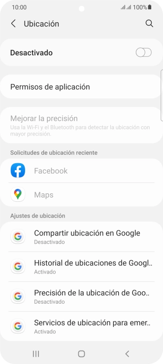 Pulsa el indicador para activar o desactivar la función.