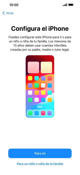 Pulsa Para mí.