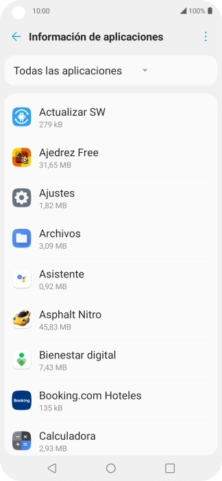 Pulsa la app deseada.