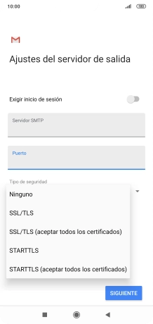 Pulsa Ninguno para desactivar la función.