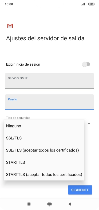 Pulsa Ninguno para desactivar la función.
