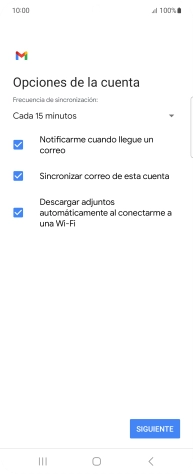 Si aparece en la pantalla esta imagen, tu cuenta de correo electrónico ha sido reconocida y configurada automáticamente. Sigue las indicaciones de la pantalla para introducir más información y terminar la configuración.