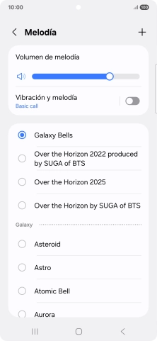 Pulsa los timbres de llamada deseados para escucharlos.