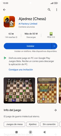 Pulsa Instalar y sigue las indicaciones de la pantalla para instalar la app.