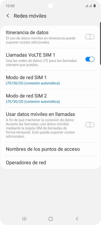 Pulsa Modo de red ‹SIM›.