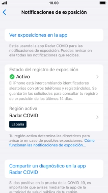 Pulsa Estado del registro de exposición.
